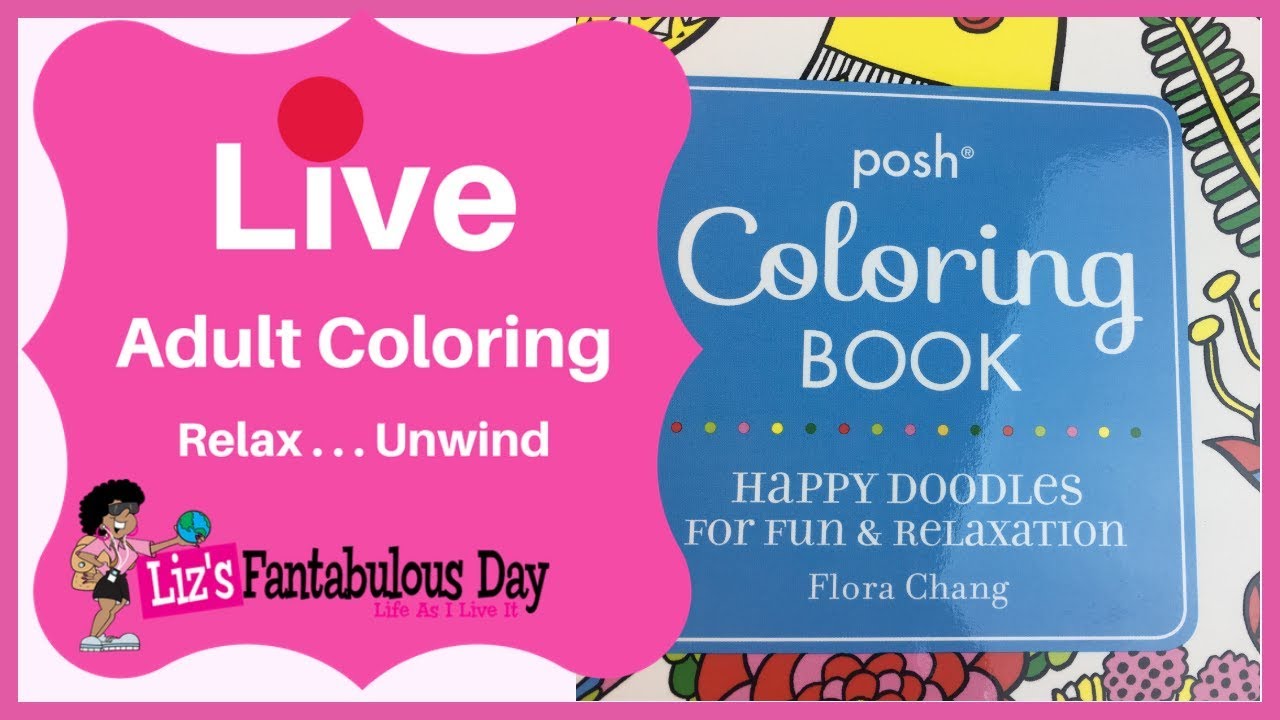 🔴 LIVE  Adult Coloring Books For Relaxing, Your Fun Color With Me