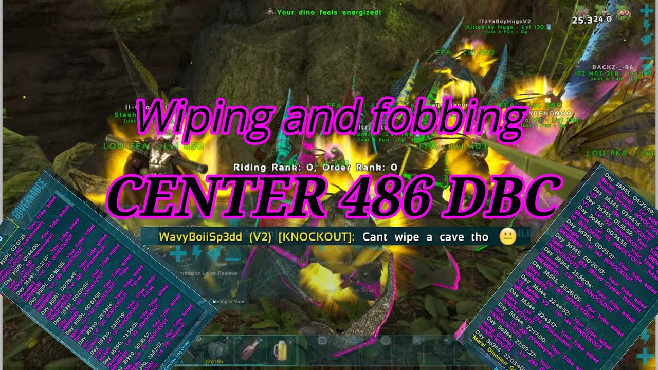 WIPING AND FOBBING INSIDE CENTER 486 DBC | ARK OFFICIAL PVP PS5