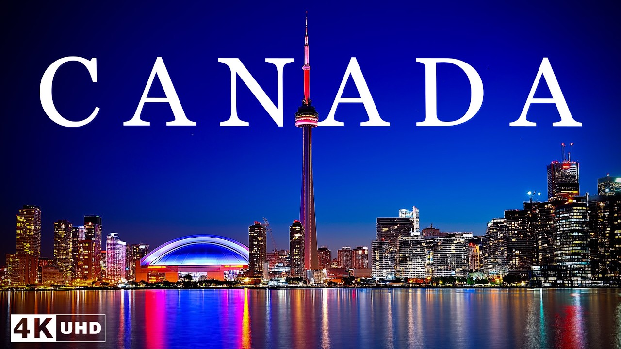 4K Canada 🇨🇦 | Toronto Night Skyline, Deep House Vibes for Focus, Relax | Neon Cities