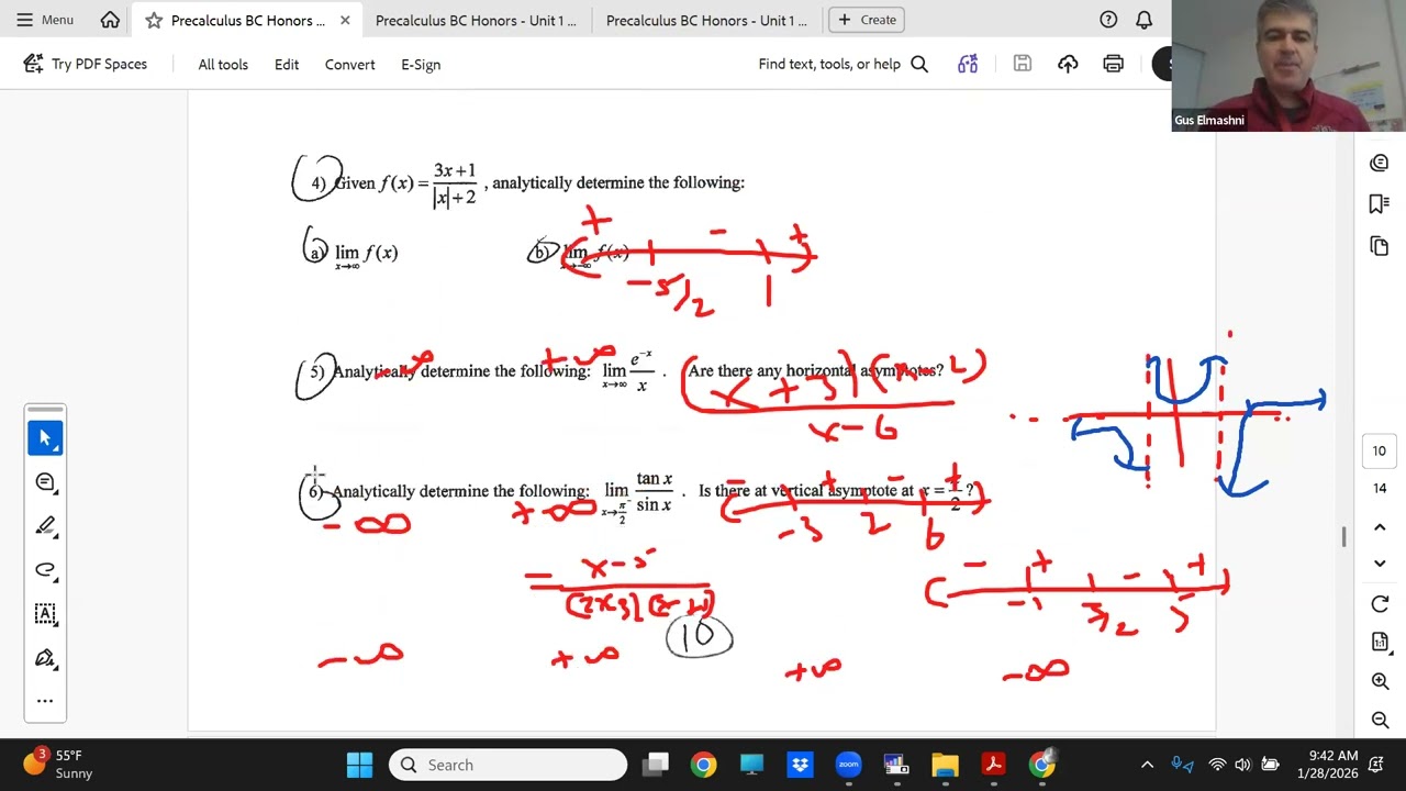 Precalculus BC Honors Unit 1   Lesson 9 Spring 2026