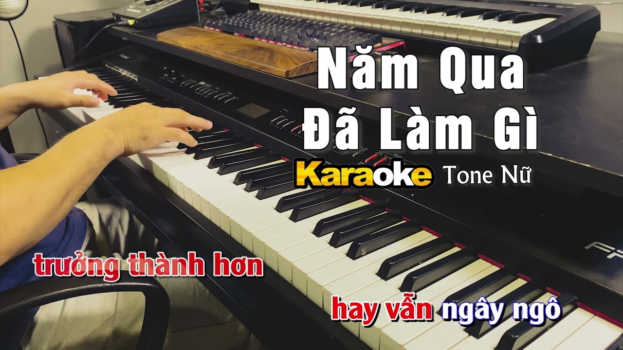 Năm Qua Đã Làm Gì Karaoke Tone Nữ | Noo Phước Thịnh | Tuấn Lê Piano