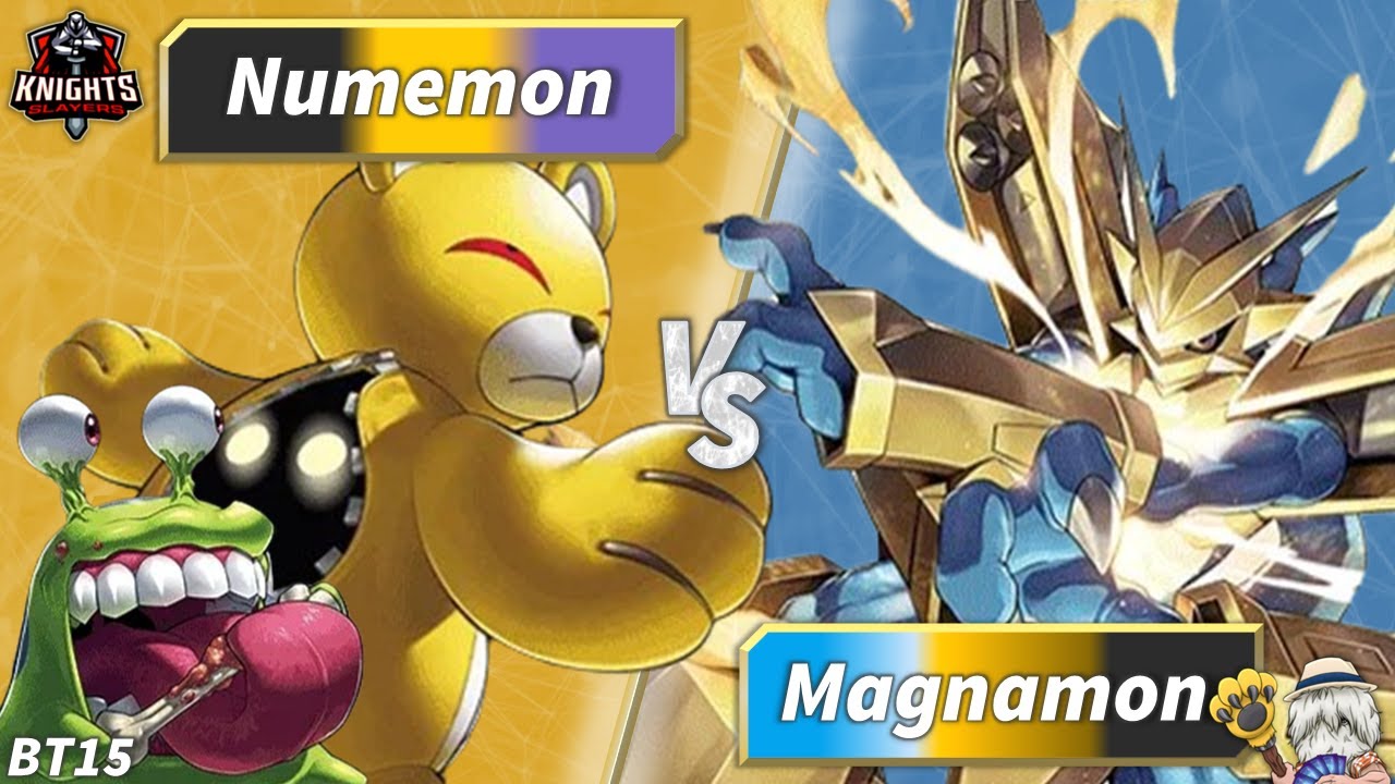 Numemon (Yellow/Black) VS Magnamon Armors (Blue/Yellow) - Digimon Card Game  BT15 Locals Match