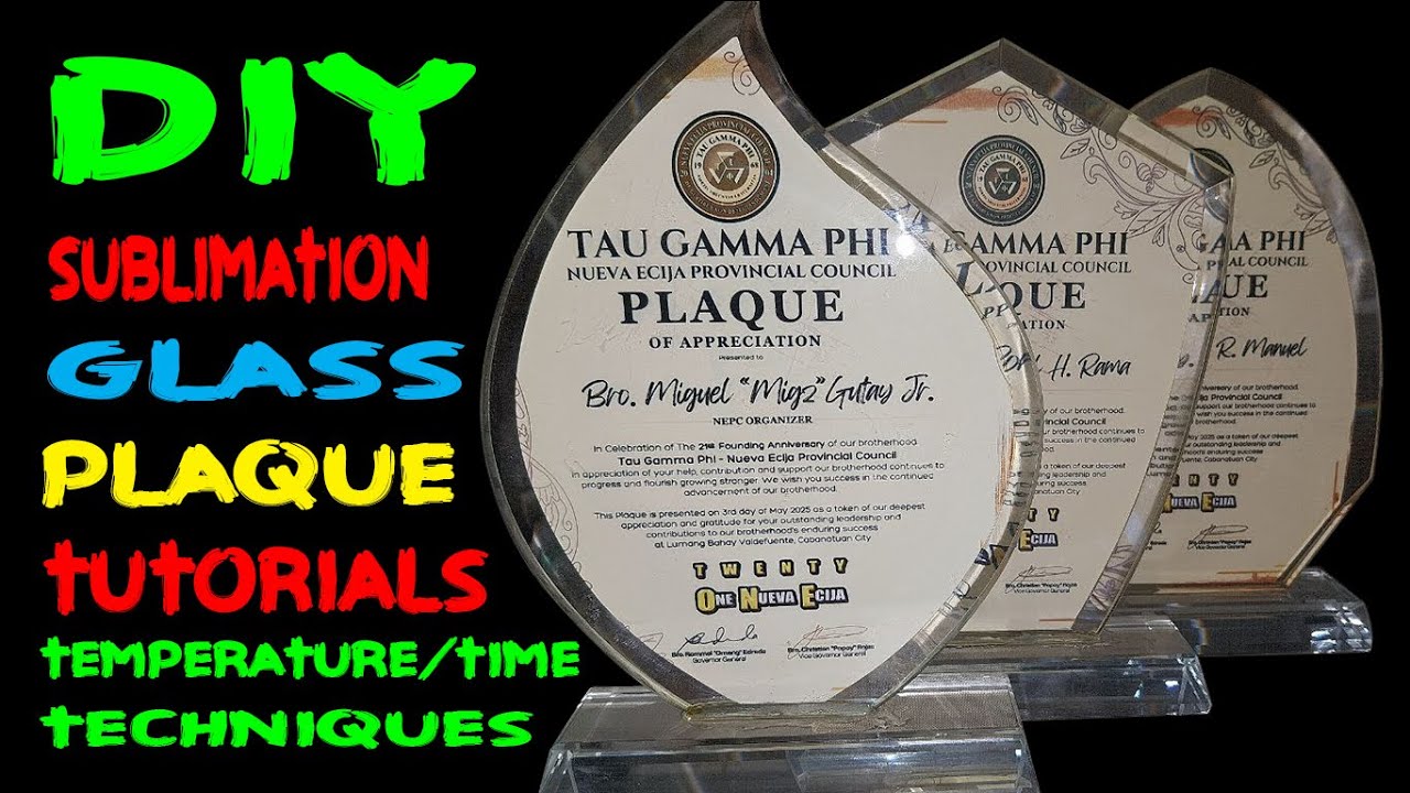 Sublimation Glass Plaque: Step-by-Step Printing Formula #glassplaque