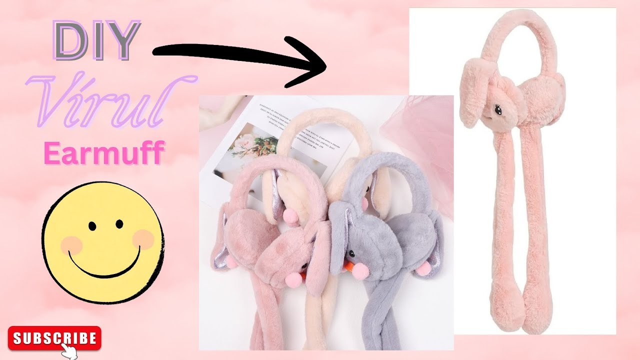 DIY Viral Rabbit Earmuffs at Home 🐰❄️ | Easy & Aesthetic winter crafts#diy 