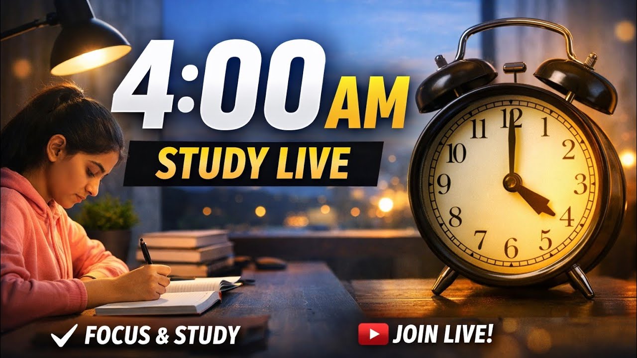 4 AM study with me live stream 😳😀