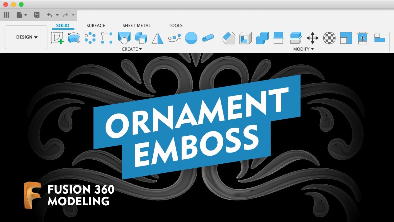 ORNAMENT AND NEW EMBOSS TOOL // Fusion 360