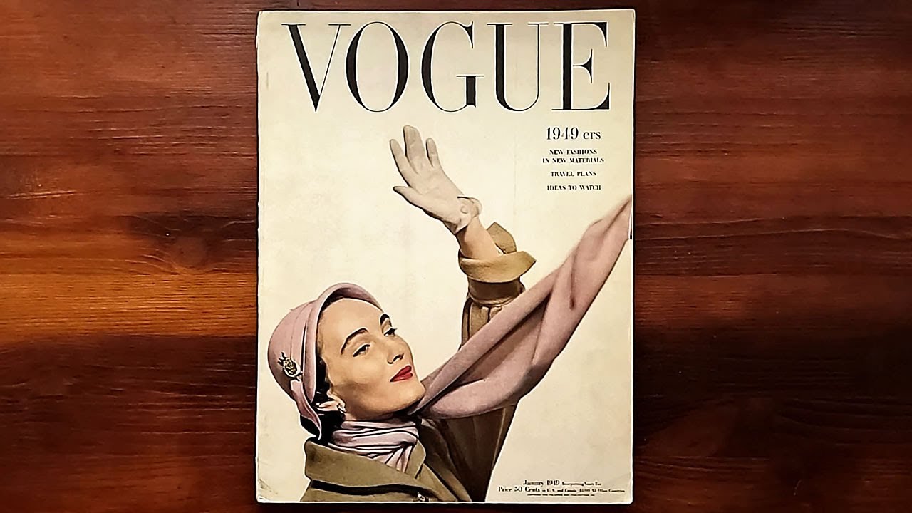 1949 January ASMR Magazine Flip Through: Vogue w Spring Fabric Preview