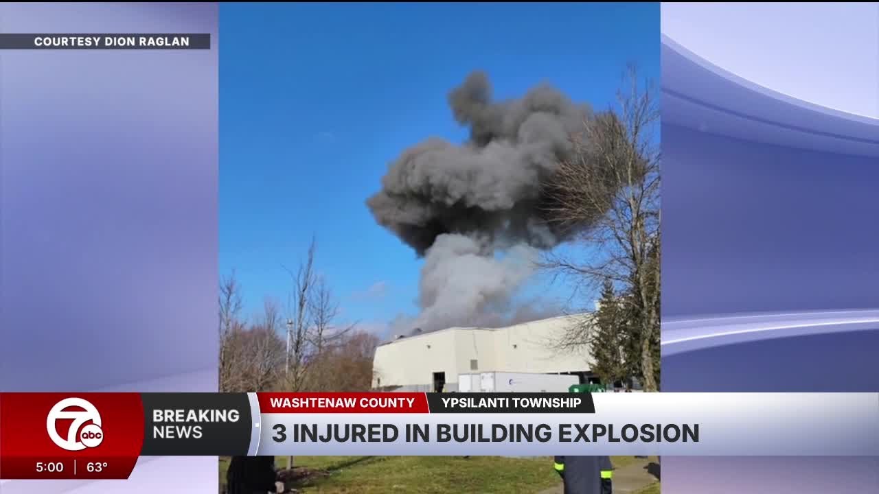 3 injured after gas line explosion at business in Ypsilanti Township