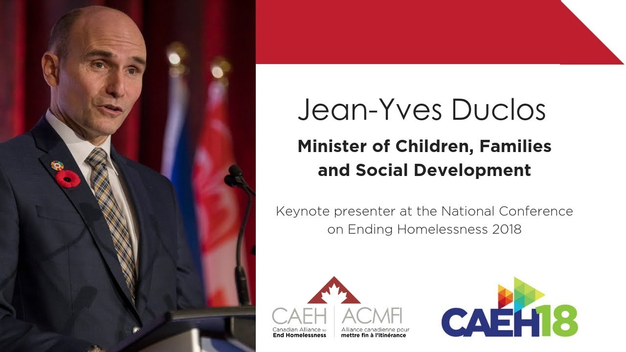 Minister Jean-Yves Duclos on Canada's new homelessness strategy Reaching Home