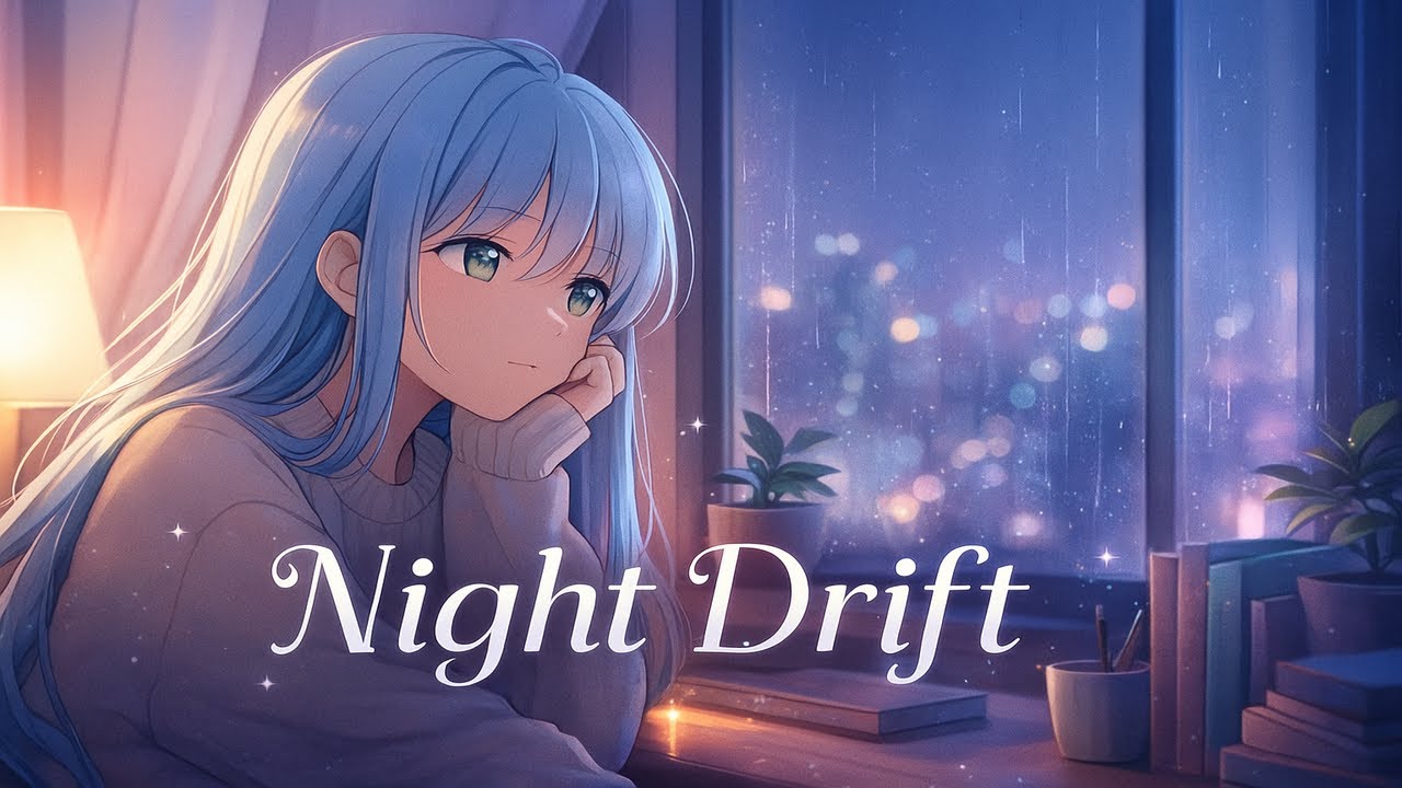 Night Drift Lofi 🌙 Soft Rain, Calm Beats & Late Night Focus