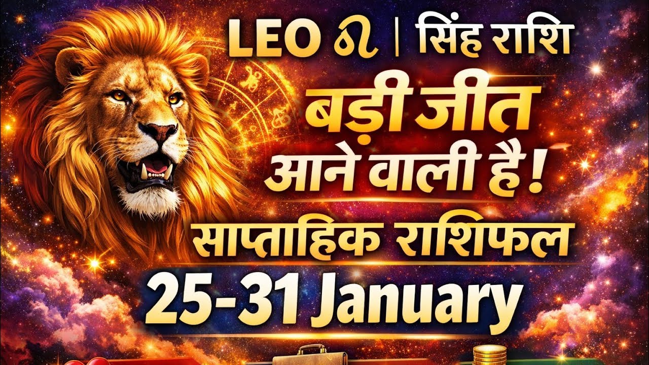 🔮 Leo ♌️ सिंह राशि साप्ताहिक राशिफल (25–31 January) | बड़ी सफलता आएगी 😲 Love Career Health Students