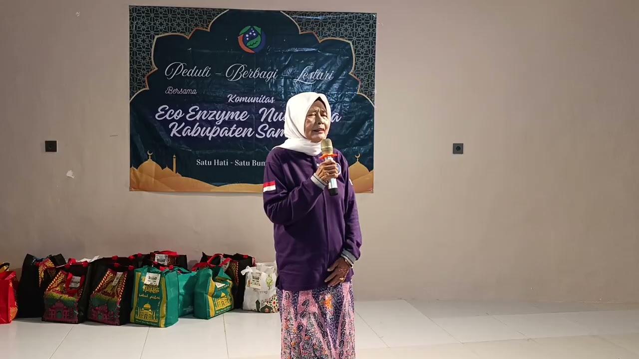 Sambutan Ketua Eco Enzyme Nusantara Sampang Hj. Suhartini 