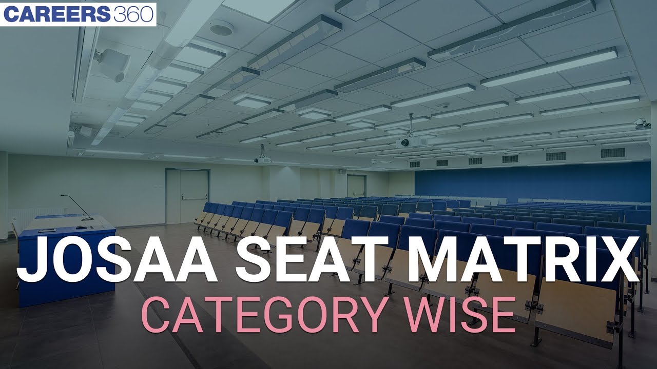 JoSAA Seat Matrix - IITs, NITs, IIITs & GFTIs