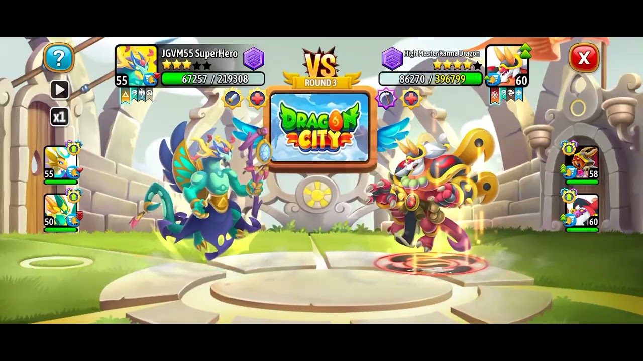 The High Drowsy Dragon Vs The High Master Karma Dragon Dragon City Light Arena Ice Season 2024 DBZ