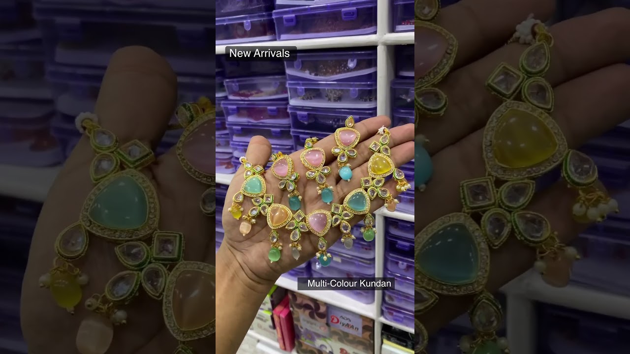 New Kundan Colourfull Necklace #jewellery #indianjewellery #kundan #kundanjewellery #ahmedabad