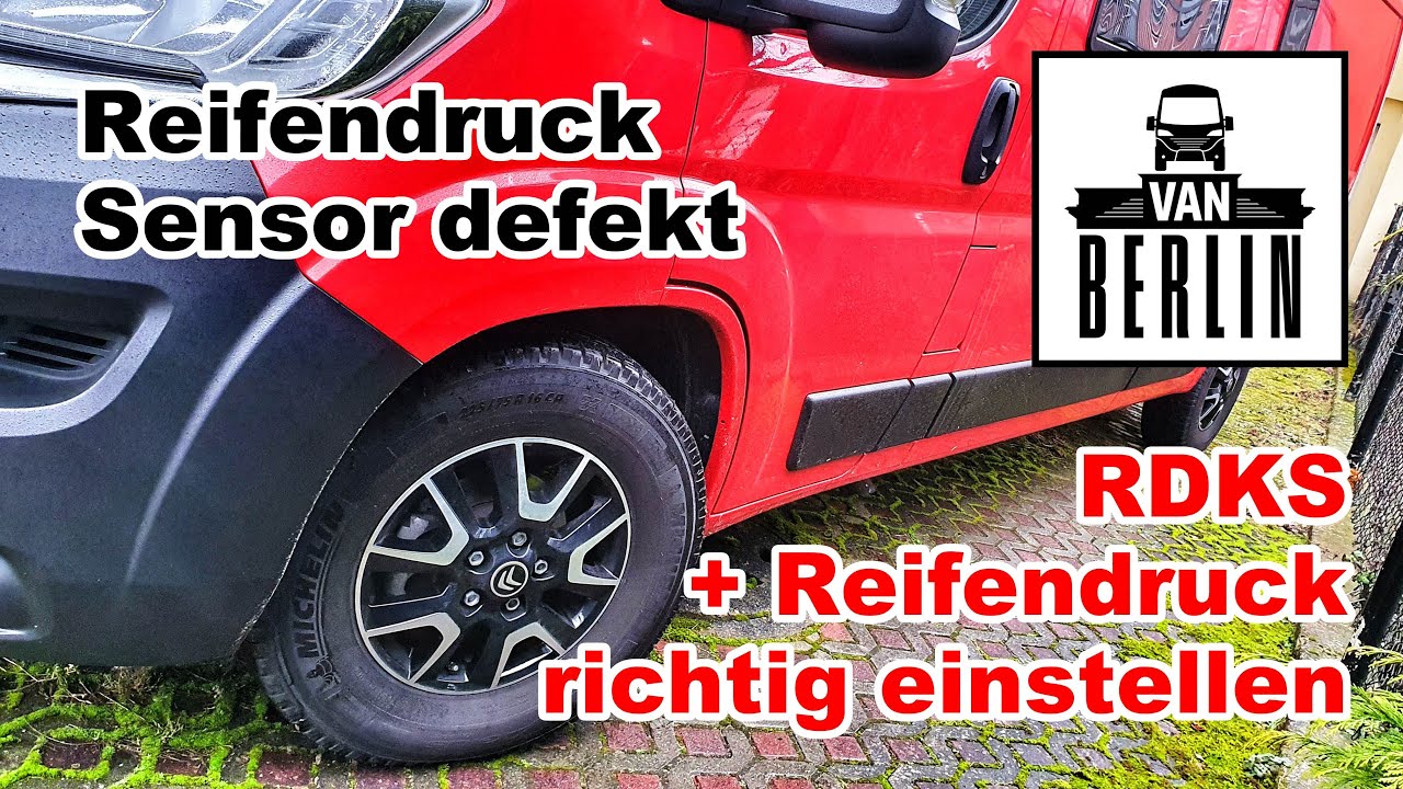 Reifendruckkontrollsystem RDKS + Reifendruck Citroen Jumper richtig einstellen | Reifendrucksensor