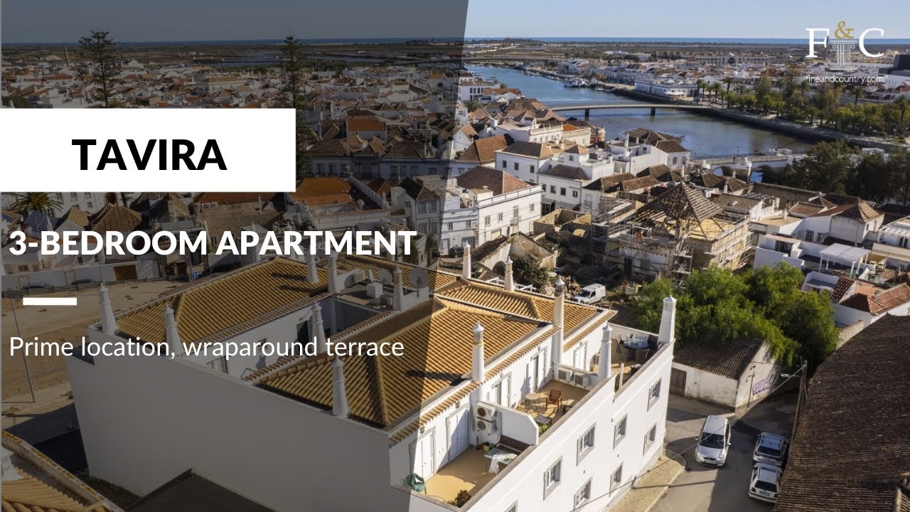 Algarve property for sale - Tavira prime location 3-bedroom apartment with wraparound terrace