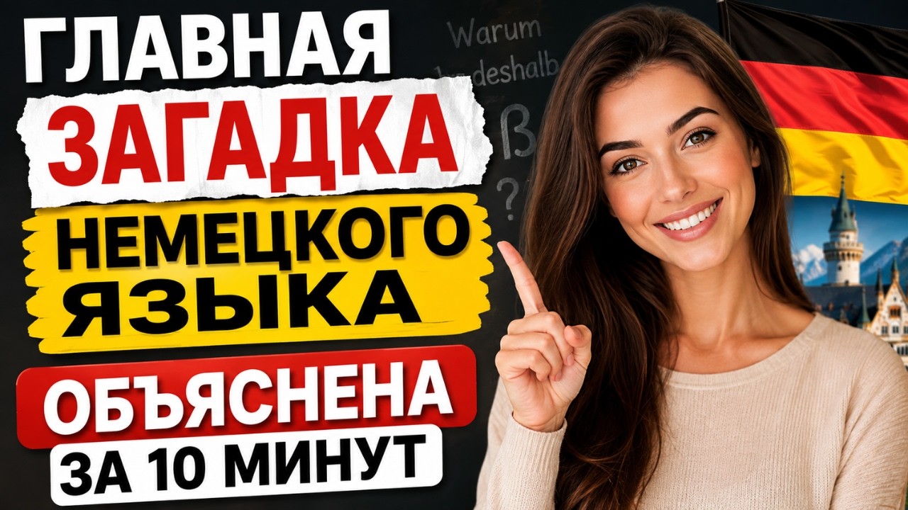 Почему глагол улетает в КОНЕЦ? 😱 Секреты немецких союзов. Открой логику!