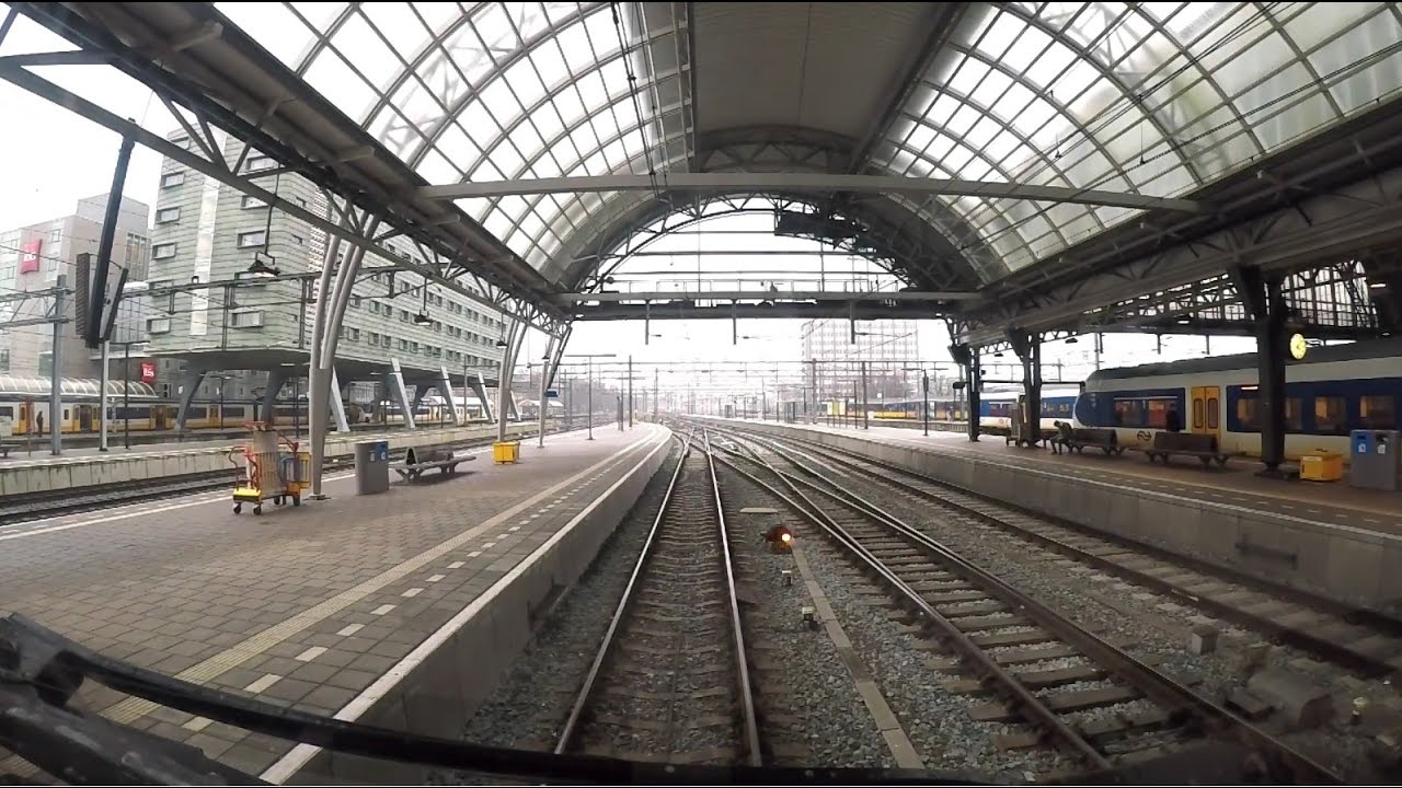 Train Cab Ride NL / Rainy Day / Amsterdam - Alkmaar - Den Helder / VIRM Intercity / Feb 2017