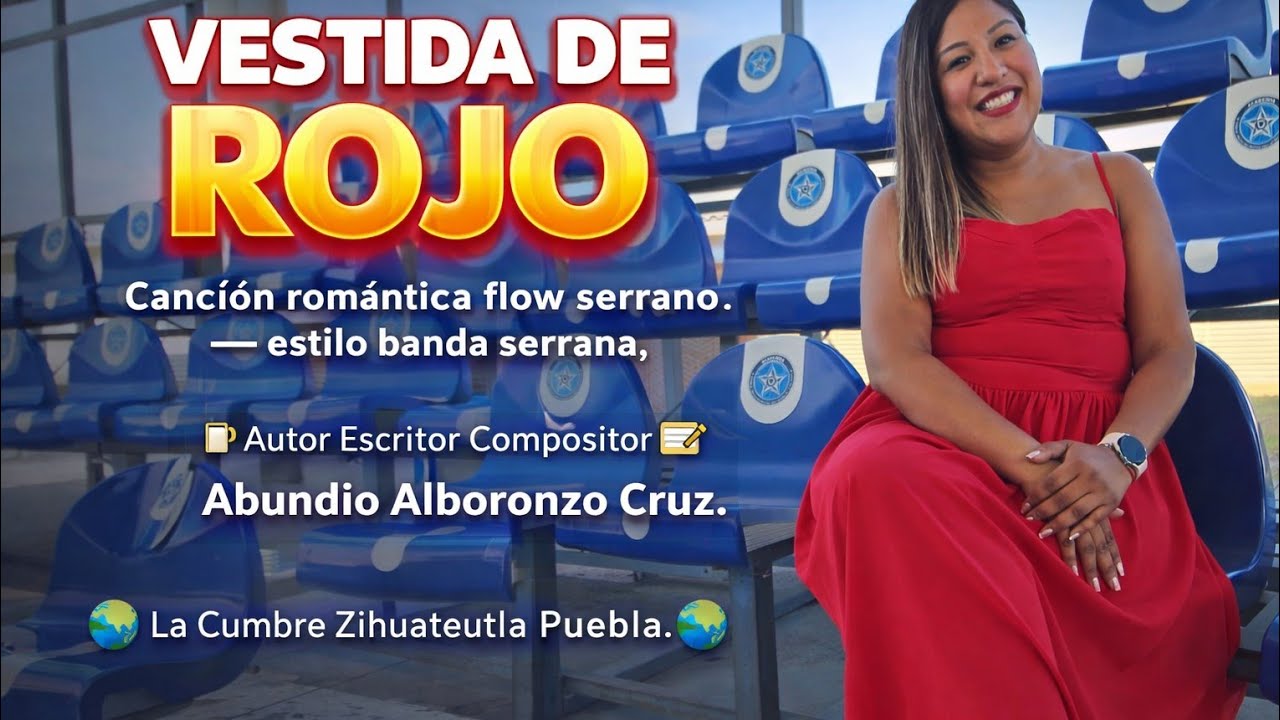 VESTIDA DE ROJO. Autor Escritor Compositor Abundio Alboronzo Cruz Canción romántica. 