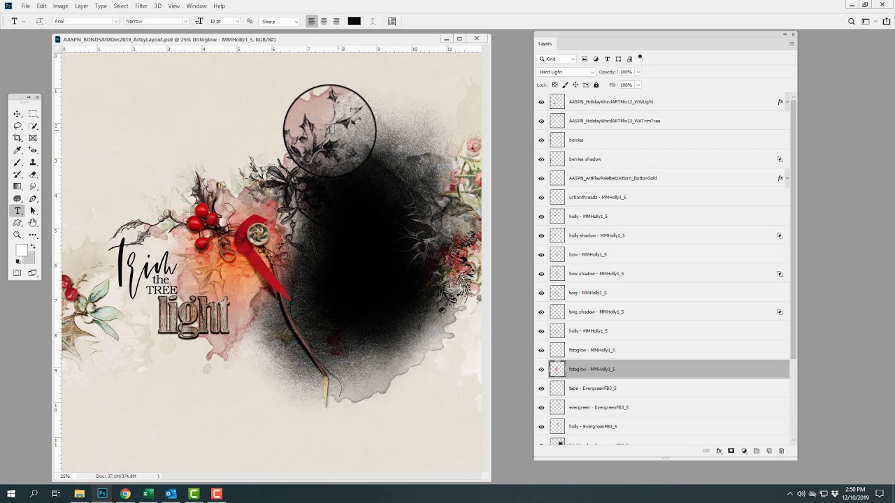Photo Artistry and Digital Scrapbooking Inspiration using ArtPlay Kristtorn Collection