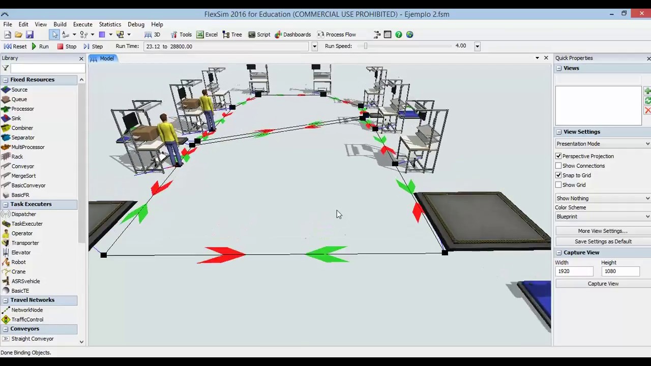 ¿Cómo grabar un video (*.mp4) de un modelo de simulación en Flexsim?