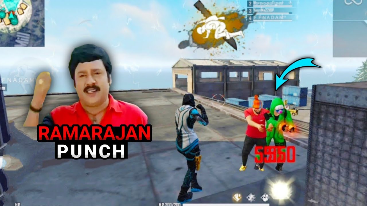 😱RAMARAJAN PUNCH ||💥Free Fire Clash Squard Rank Attacking Gameplay Tamil || funny commentry