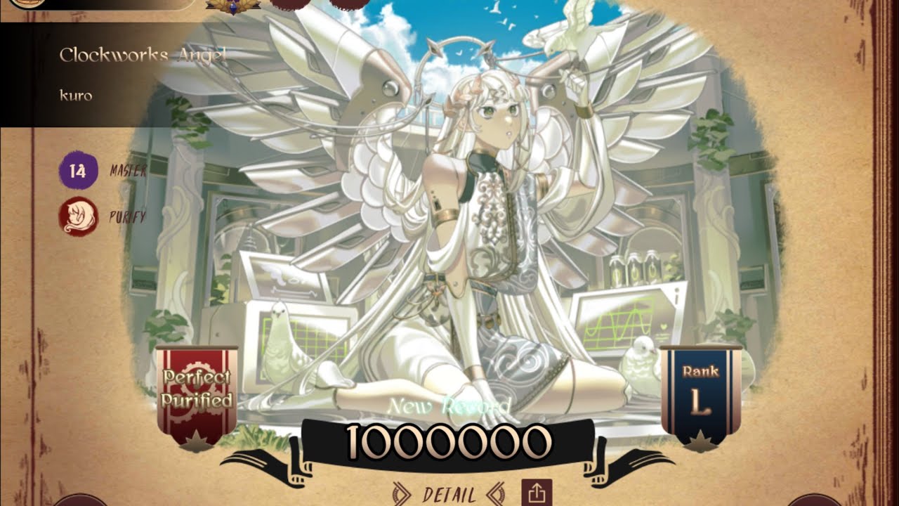 【Lanota】 Clockworks Angel — kuro 【MASTER 14】 Perfect Purified