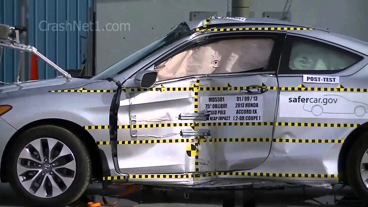 2013 Honda Accord Coupe | Documentation for Pole Crash Test | NHTSA | CrashNet1
