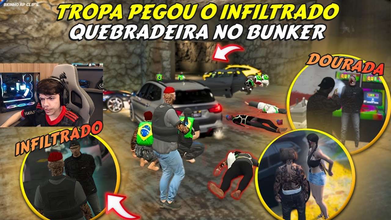 QUEBRADEIRA NO BUNKER | INFILTRADO TOMOU PD | JUNIOR NÃO MORR3U? - BKINHO RP CLIP'S