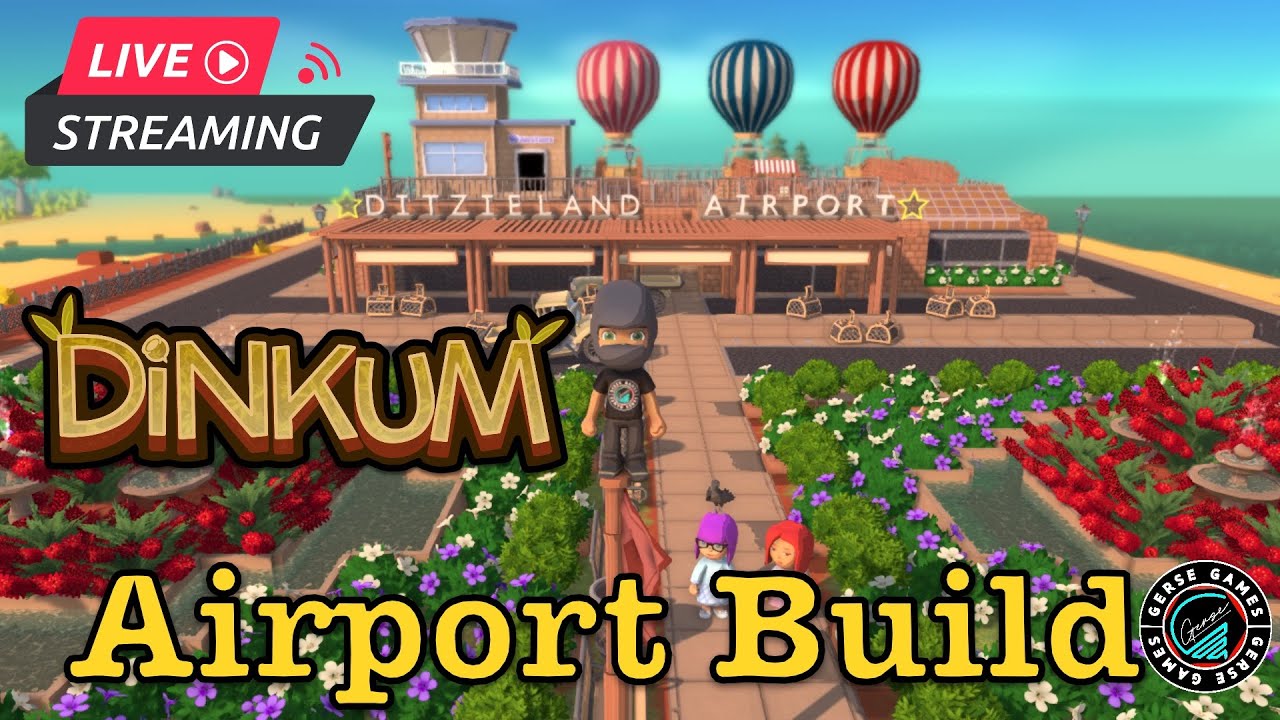 Dinkum Airport Building Stream Summer Sun