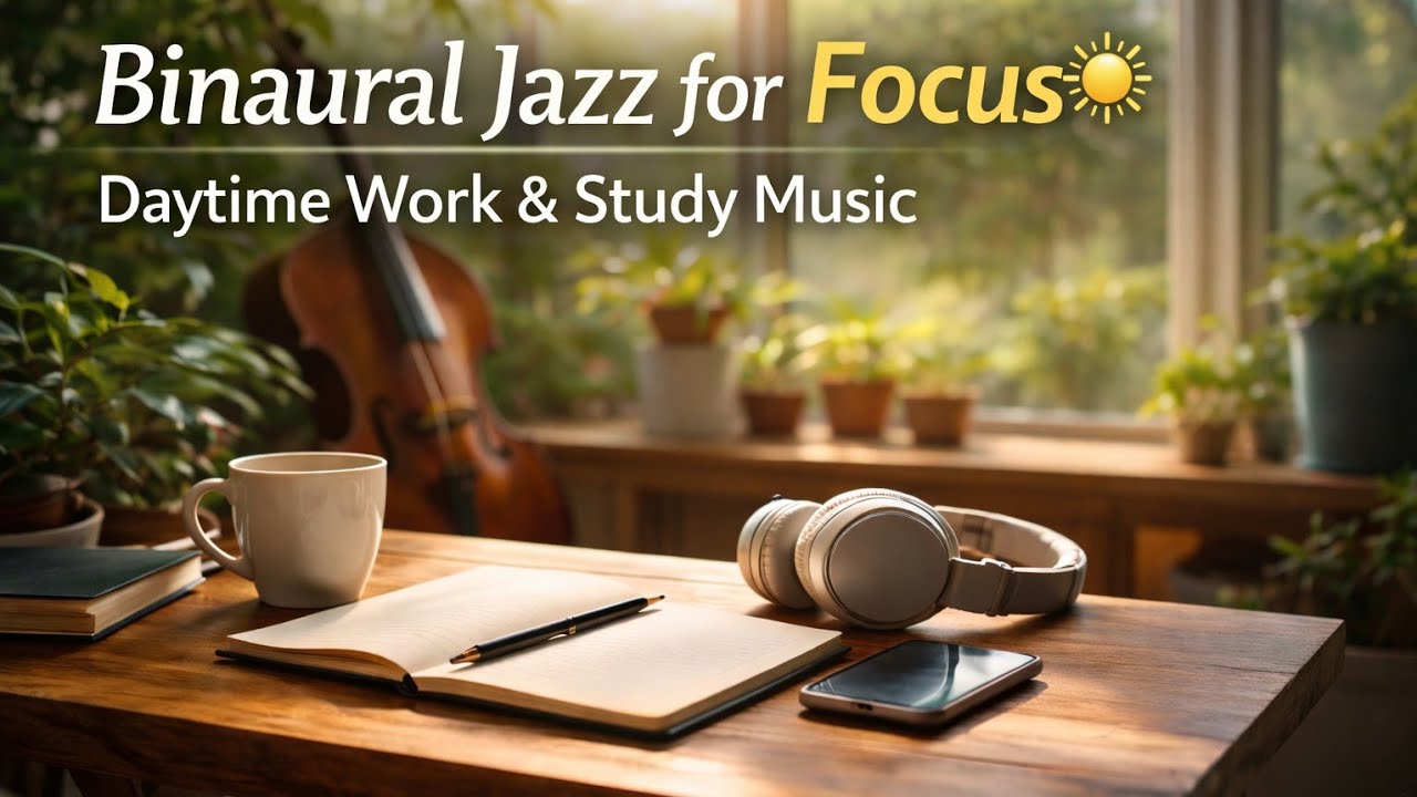 Binaural Jazz for Focus ☀️ Daytime Work & Study Music