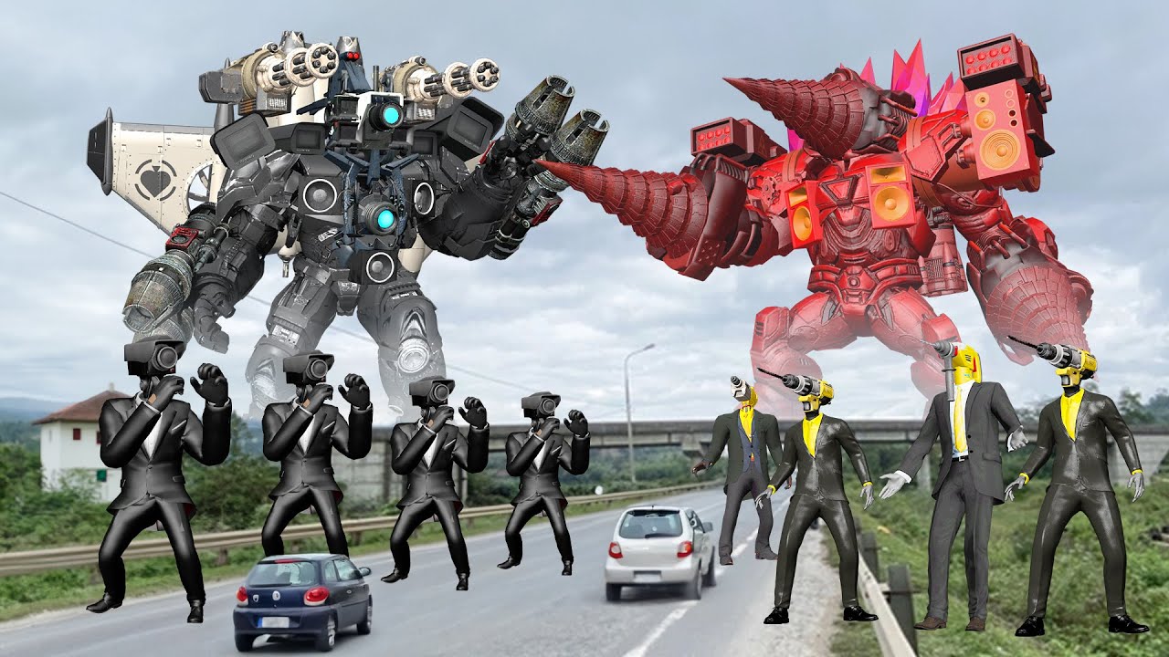 SUPER TITAN DRILL MAN VS SUPER TITAN CAMERAMAN - Skibidi toilet multiverse in real life