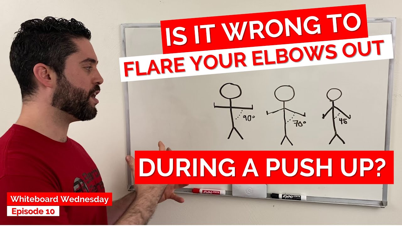 Is it Wrong to Flare Your Elbows Out During a Push Up? | Whiteboard Wednesday | Ep 10