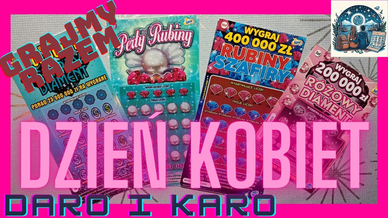 Daro i Karo zdrapkują 💑. Dzień Kobiet. Karo z Przyjaciółkami 🌸🌺🌹🌷. ODC #80#lotto #zdrapki #scratch