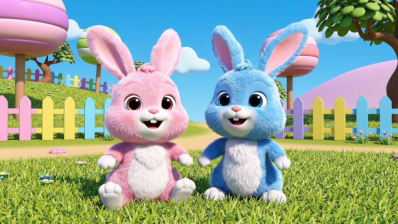Cinco Conejitos Hop Hop Hop | Canción Infantil para Saltar y Contar
