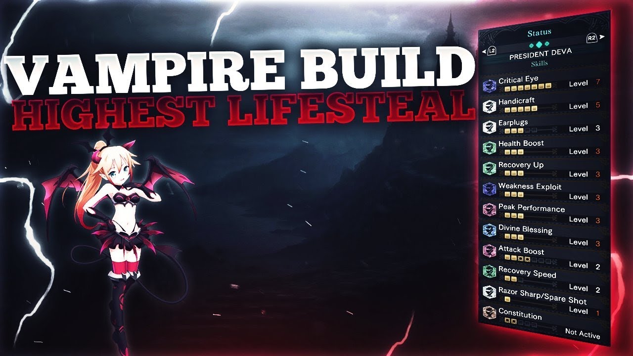 ULTRA LIFESTEAL BUILD | Endgame Build for MOST Weapons [ DAMAGE & COMFORT ] | MHW Iceborne