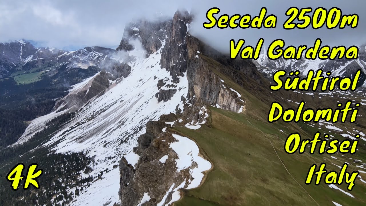 Ortisei, Seceda 2500, Dolomiti, Italy in 4K