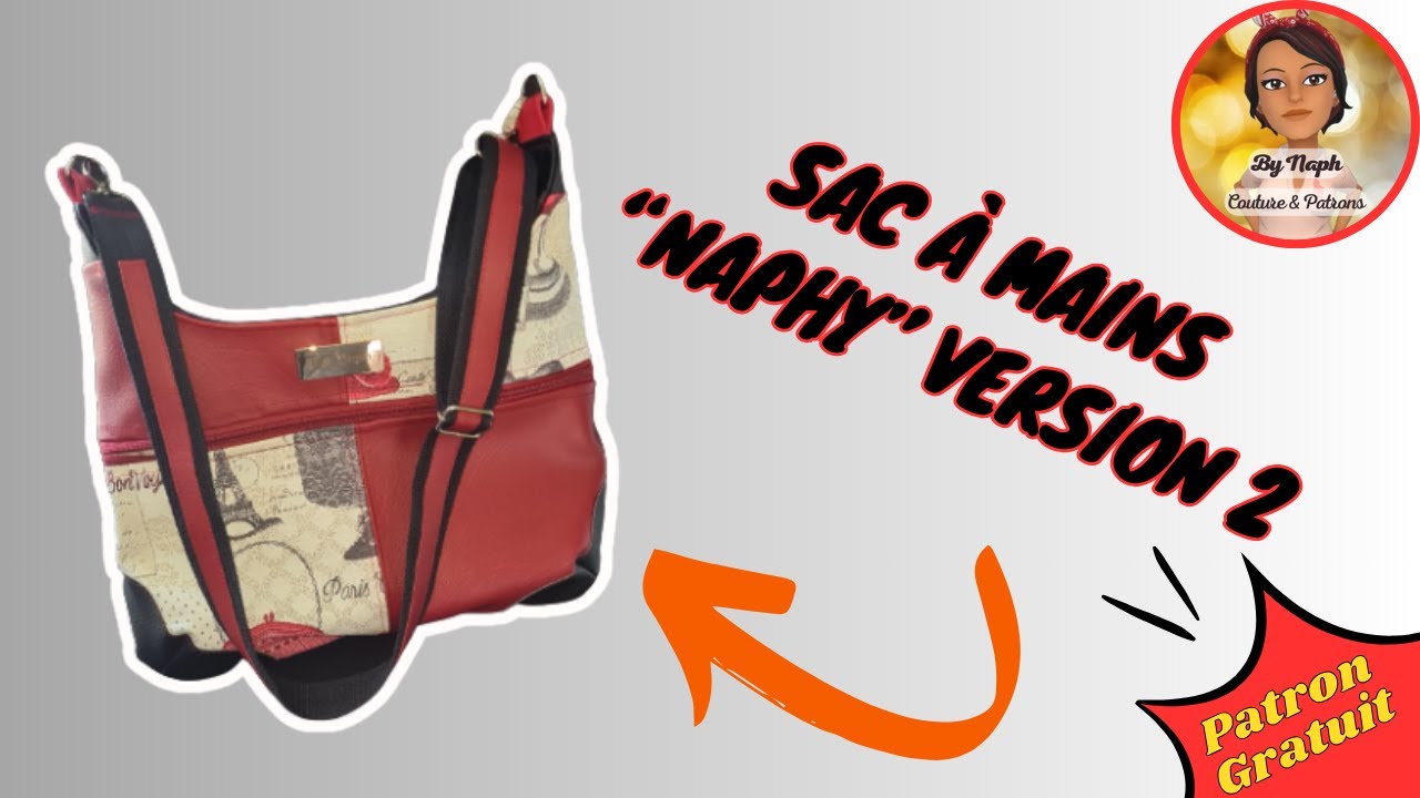 Coudre un sac à mains super pratique - Sacs Naphy VERSION 2- Patron GRATUIT