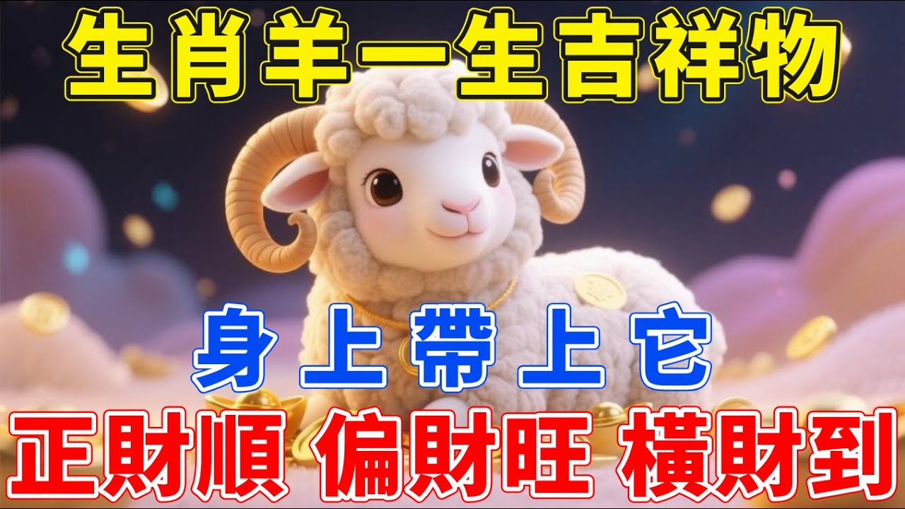 生肖羊一生吉祥物！屬羊人身上戴一物，橫財馬上到！正財順、偏財旺！你知道嗎？【生肖佑福】#生肖 #運勢 #風水 #財運#命理