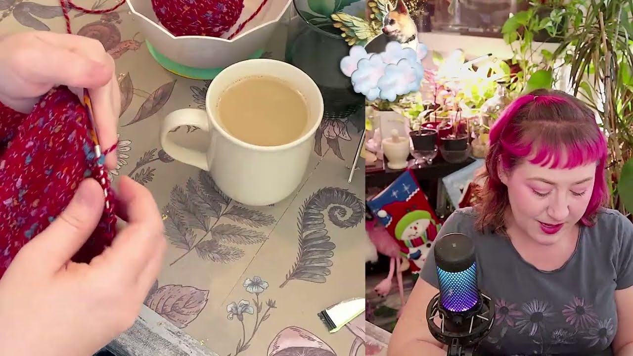 I'm knitting a bottom up pullover sweater 🧶 Come Chat And Craft With Me