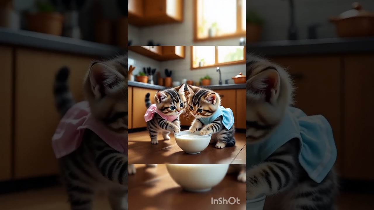 🐈 kitten drinking milk 🍼