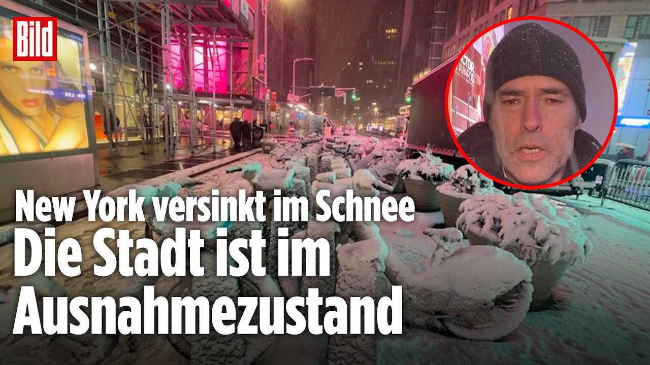 HISTORISCHER BLIZZARD! New York drohen 50 cm Schnee und Orkanböen