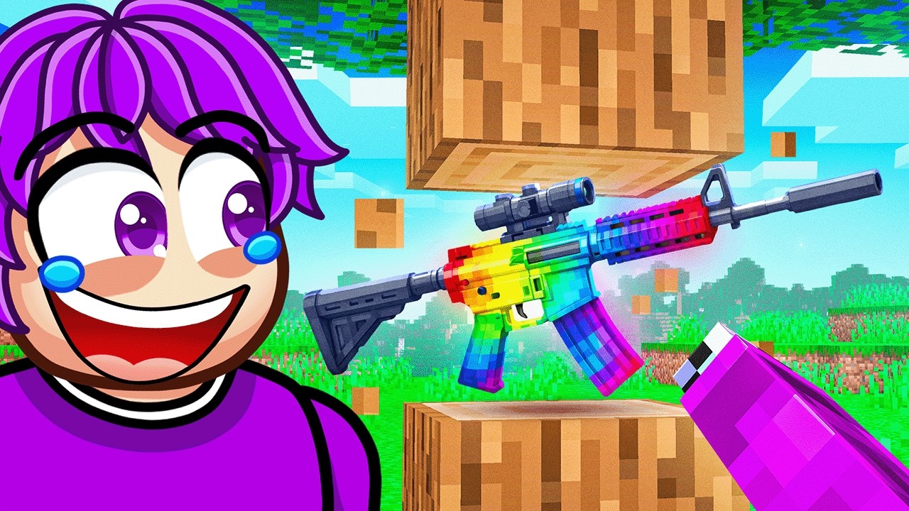 Minecraft, But Drops Are Guns...