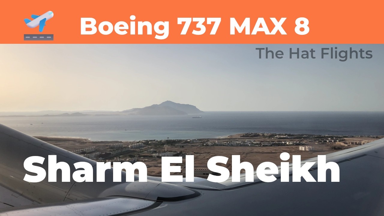 Boeing 737 MAX 8 (OK-SWD) Takeoff, Sharm El Sheikh (SSH) | SmartWings QS2511 | POV Window View 4K