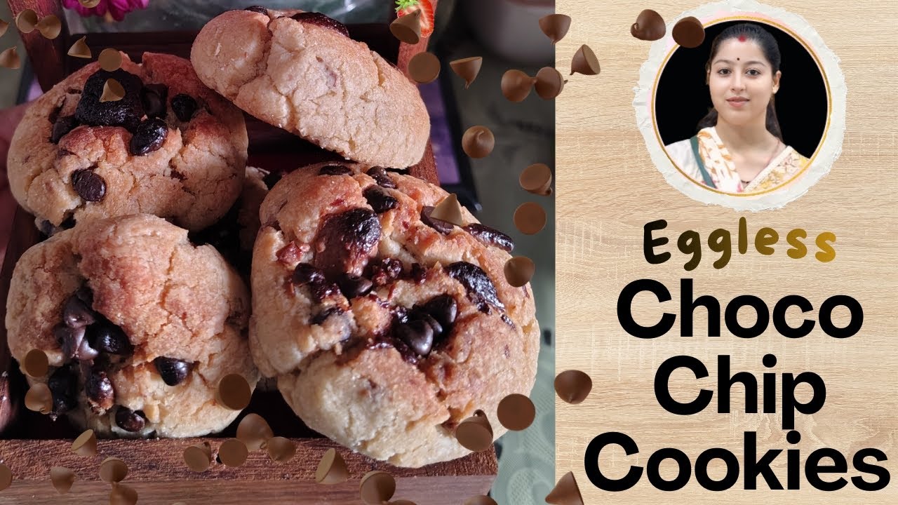 Choco Chip Cookies Recipe || Homemade Eggless Chocolate chip Cookies 🍪 #cookies #chocochipscookies 