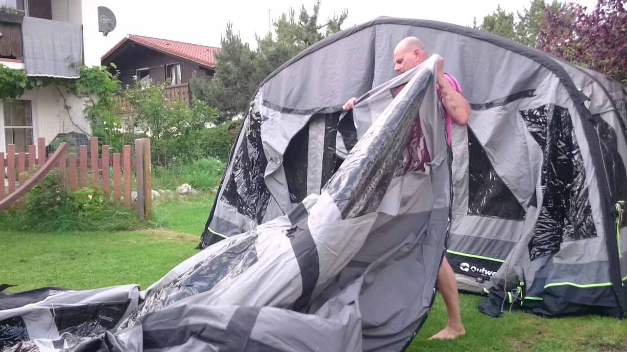 Outwell Harrier 6 SATC Modell 2017 Front Awning Aufbauvideo