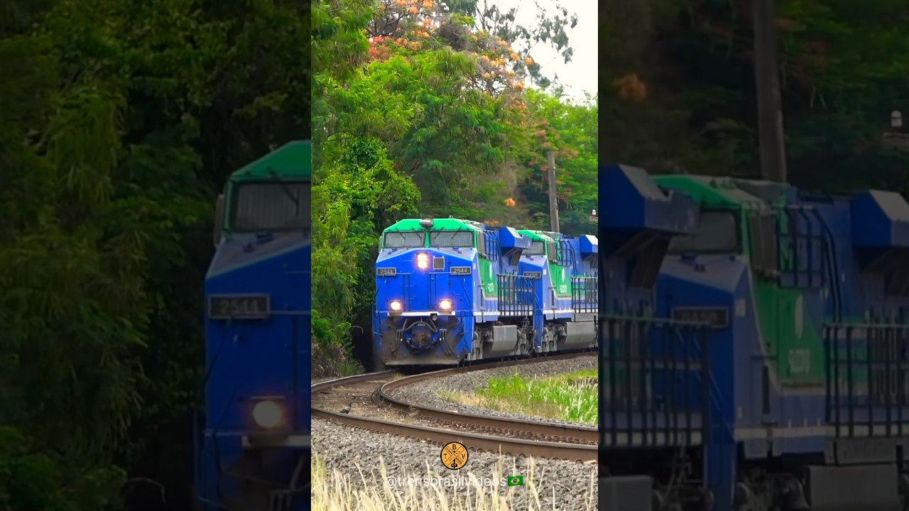 LOCOMOTIVAS WABTEC ES44ACI, LIDERANDO UM TREM CARREGADO. #ferrovia #train #trens #rumo #locomotiva