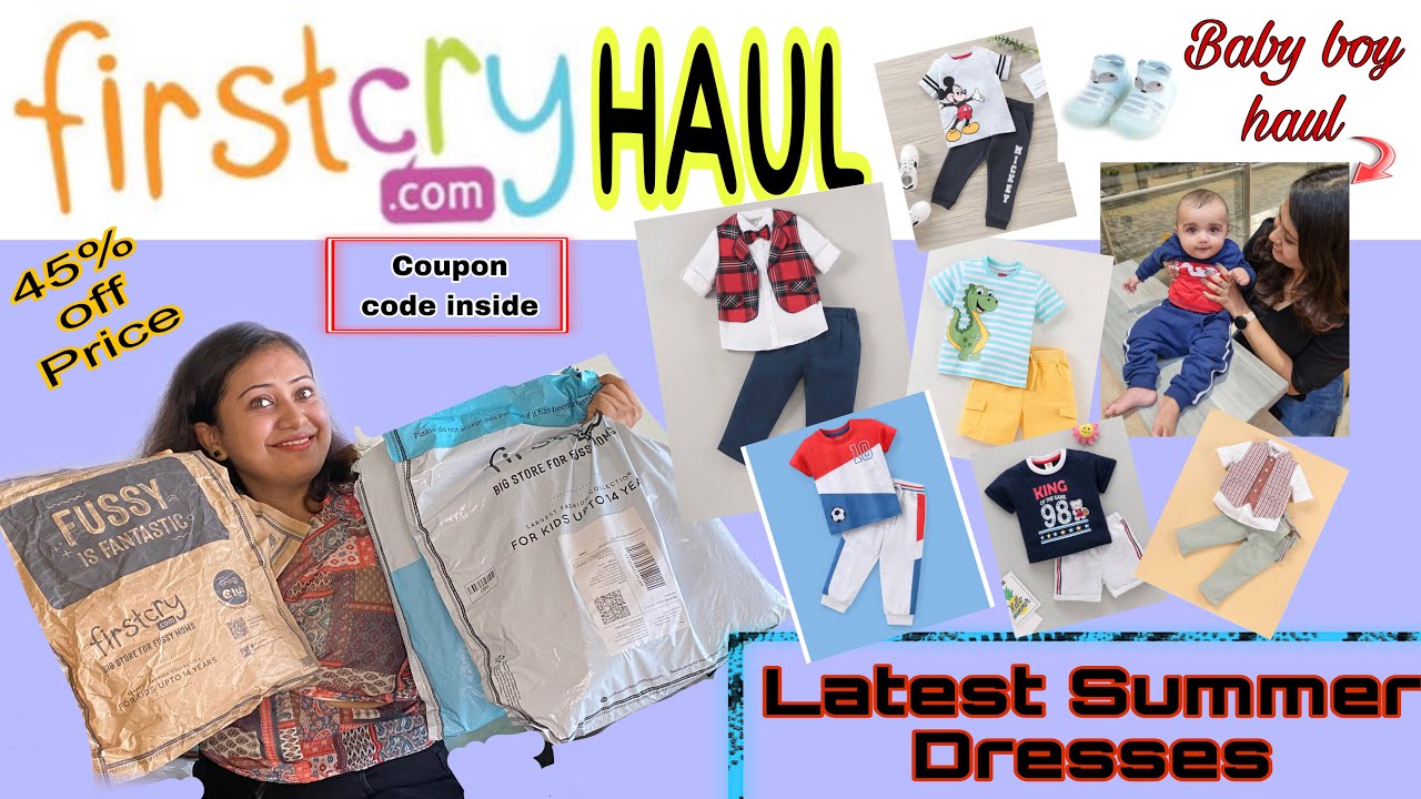 First Cry Haul | Summer Outfits for Baby Boy | Latest Dresses Haul