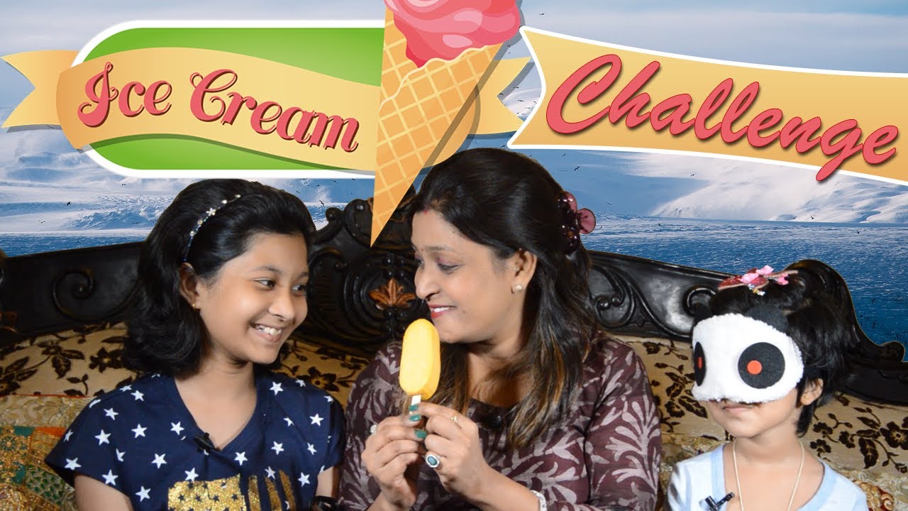 Guess the Ice Cream Challenge  | Blindfold Challenge | Cute Sisters